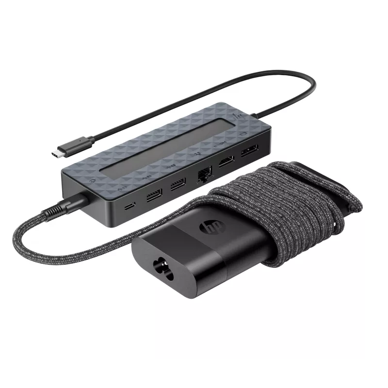 Hub USB-C e carregador de portátil HP 9H0H9AA#ABB Design compacto, conectividade versátil