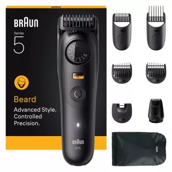 Aparador de barba Braun BeardTrimmer 5 BT5560 Bateria 40 2 cm Húmido e Seco Preto