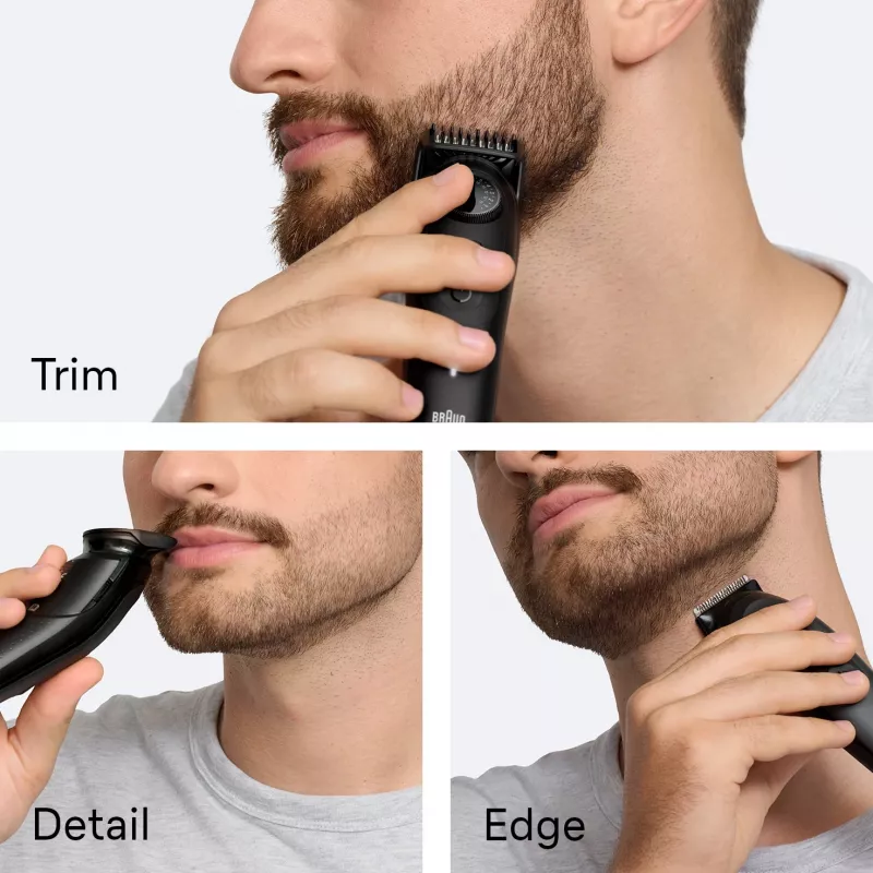 Aparador de barba Braun BeardTrimmer 5 BT5560 Bateria 40 2 cm Húmido e Seco Preto