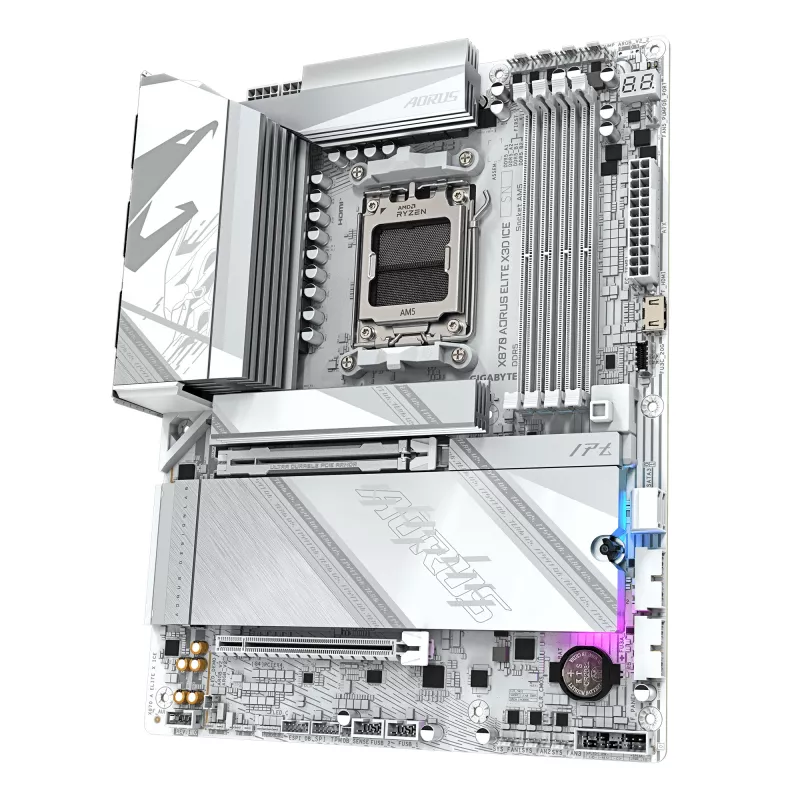 Placa-mãe GIGABYTE X870 AORUS ELITE X3D ICE, AMD X870, Socket AM5, ATX