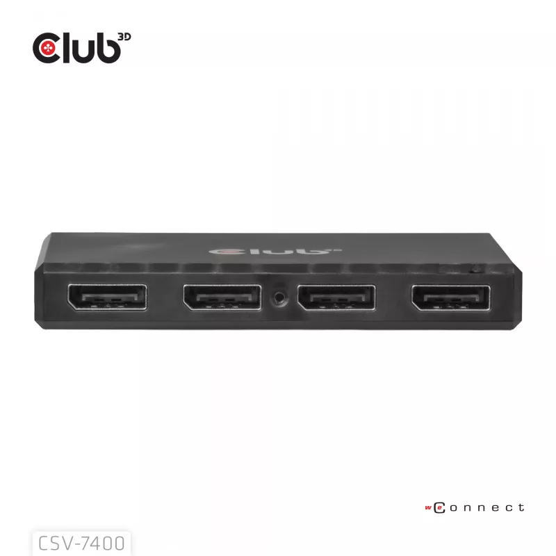 Hub CLUB3D Quad DisplayPort™ – 4 x resolução 4K @ 30Hz, suporte MST