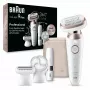 Depiladora Braun Silk-épil 9 Flex 9-360 3D 40 pinças Rosa, Branco