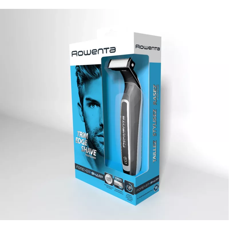 Aparador de barba Rowenta Forever Sharp TN6000 - aparar, contornar e barbear, 120 minutos de autonomia