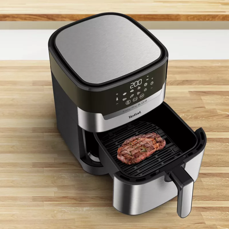 Fritadeira de ar quente Tefal Easy Fry & Grill EY505D aparelho individual 4,2 L autónomo 1550 W aço inoxidável