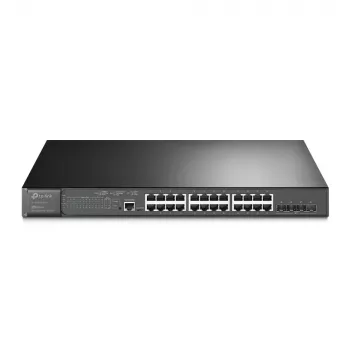 Switch gerido TP-Link Omada 24 portas Gigabit e 4 portas 10GE SFP+ L2+ com 24 portas PoE+