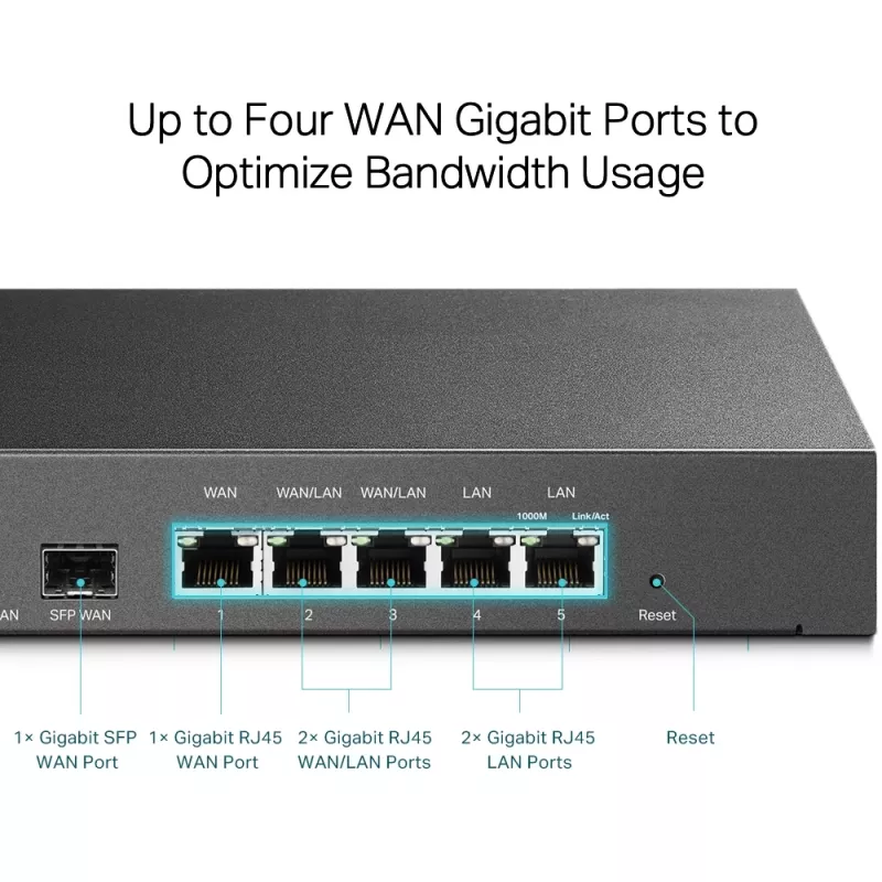 Router VPN TP-Link SafeStream Gigabit Multi-WAN, Ethernet WAN, Gigabit Ethernet, preto