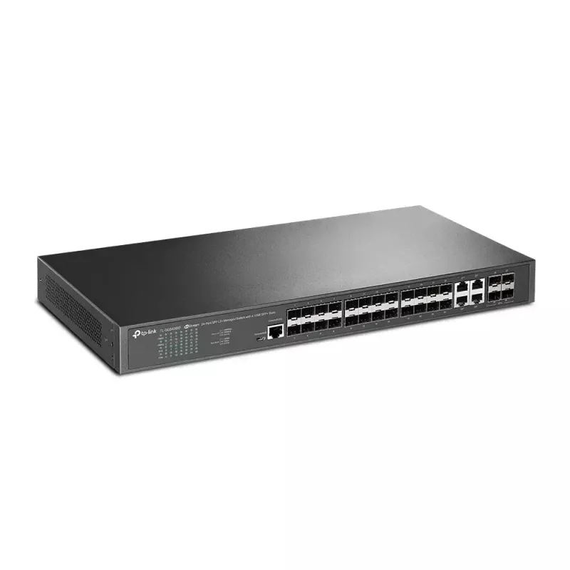 Switch gerido TP-Link Omada 24 portas SFP L2+ com 4 slots 10GE SFP+