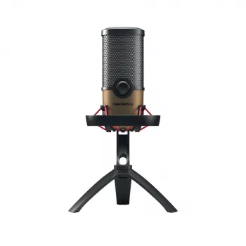 CHERRY UM 9.0 PRO RGB microfone de mesa preto, cobre