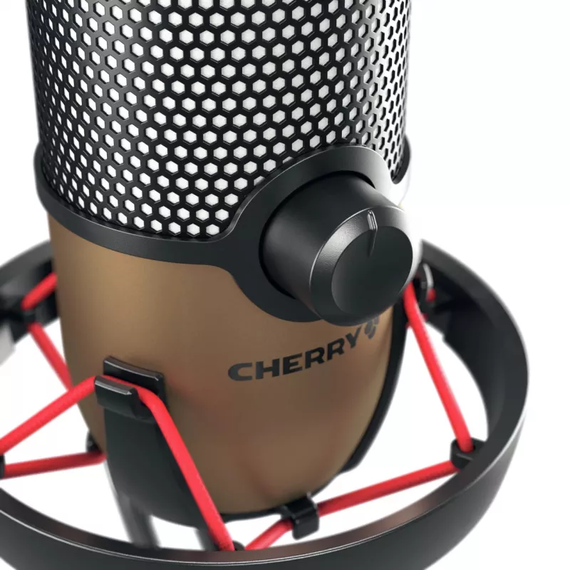 CHERRY UM 9.0 PRO RGB microfone de mesa preto, cobre
