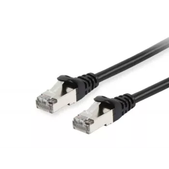Cabo de rede Equip Cat.6A S/FTP, 0,5 m, preto, 0,5 m, Cat6a, S/FTP (S-STP), RJ-45, RJ-45, preto