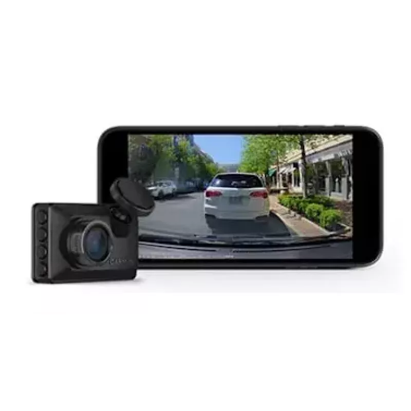 Dash Cam GARMIN X210 câmara para automóvel, 2560×1440 Quad HD, campo de visão de 140°, GPS, Wi‑Fi, ecrã tátil, bateria 20 min., USB‑C