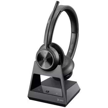 HP Poly Savi 7320 Office Stereo DECT 1880-1900 MHz auscultador, preto, México, Windows 10, Windows 11, macOS, TCO, 185 mm