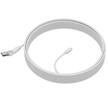 Cabo de extensão LOGITECH Rally Mic Pod, branco-creme, cabo de extensão de 10 m