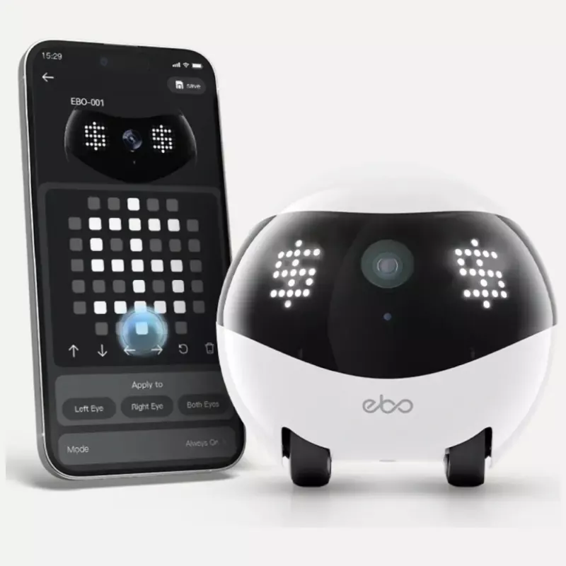 Robô de vigilância Enabot EBO AIR 2 – câmara doméstica móvel, rosa