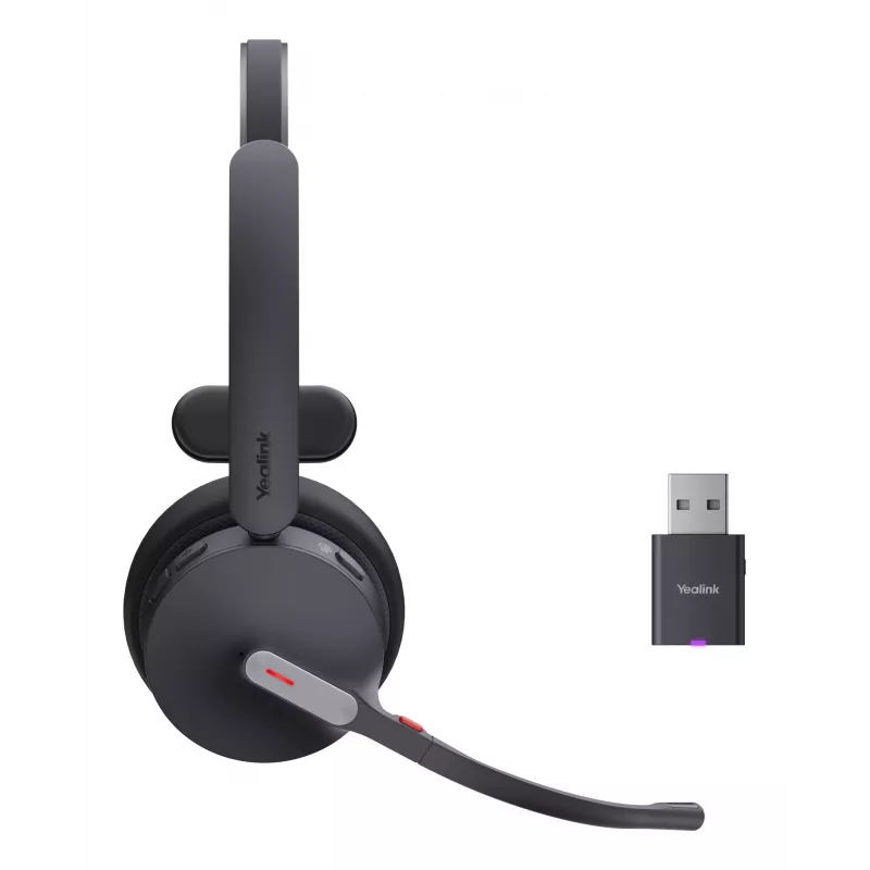 Yealink WH64 Hybrid Mono Teams headset sem fios para escritório/call center Micro-USB Bluetooth preto