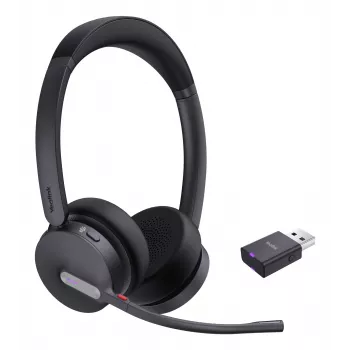 Yealink WH64 Hybrid Dual Teams headset sem fios para escritório/call center Micro-USB Bluetooth preto