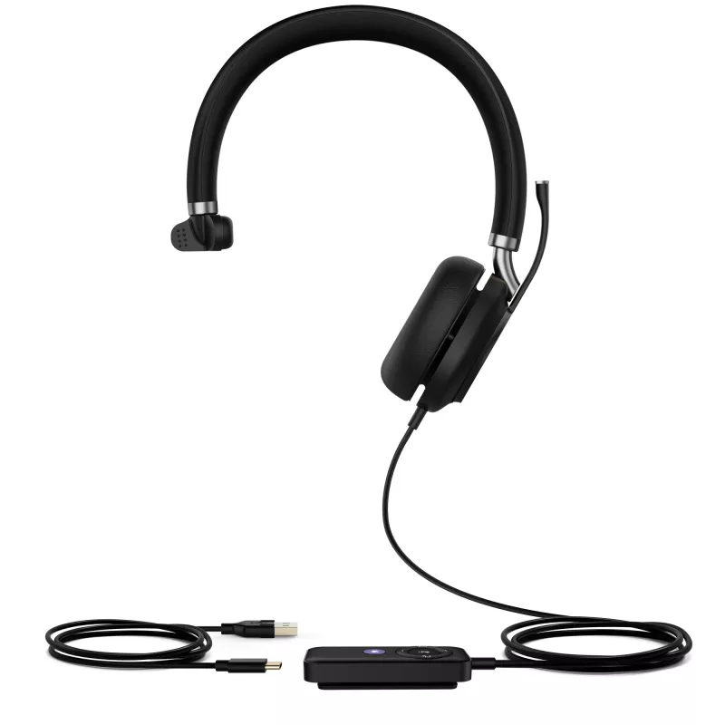 Yealink UH38 Mono Teams - sem bateria cabo USB-A-USB headset com fios