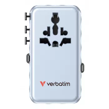 Verbatim Charge 'n' Travel 70W 2C adaptador de viagem universal retrátil azul