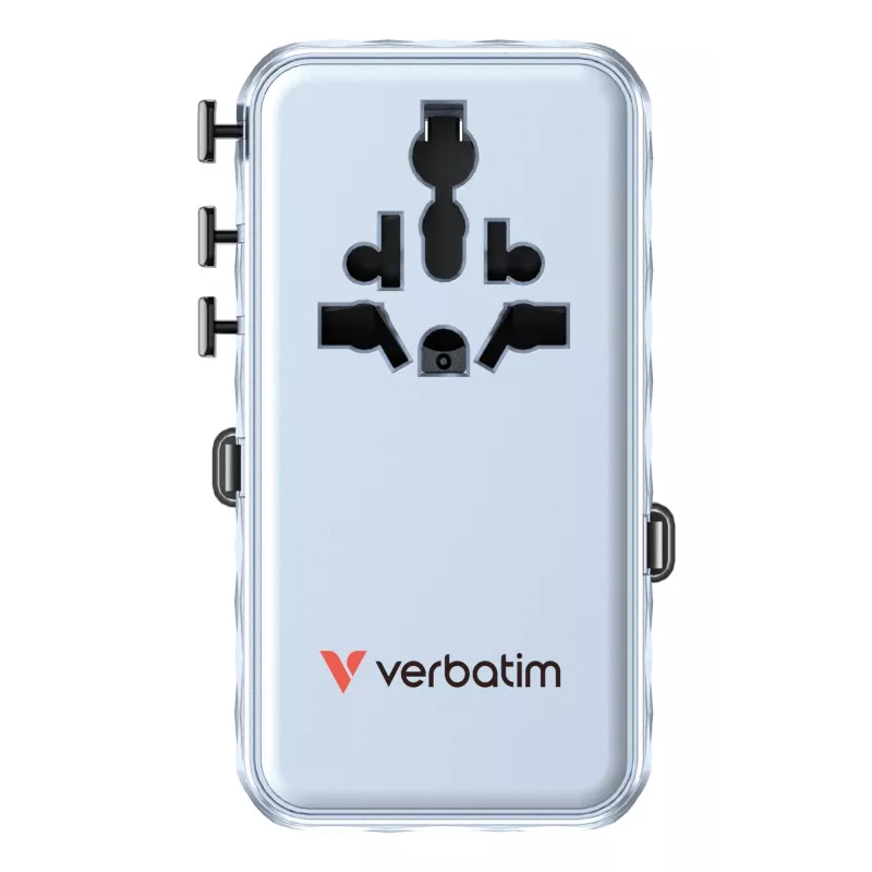 Verbatim Charge 'n' Travel 70W 2C adaptador de viagem universal retrátil azul