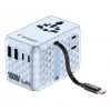 Verbatim Charge 'n' Travel 100W adaptador de viagem universal com cabo retrátil azul