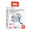 Verbatim Charge 'n' Travel 100W adaptador de viagem universal com cabo retrátil azul