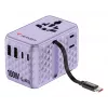 Verbatim Charge 'n' Travel 100W adaptador de viagem universal com cabo retrátil roxo