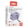 Verbatim Charge 'n' Travel 100W adaptador de viagem universal com cabo retrátil roxo