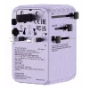 Verbatim Charge 'n' Travel 100W adaptador de viagem universal com cabo retrátil roxo