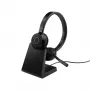 Jabra Evolve 65 TE - Link390a MS Stereo (incl. base), com fios e sem fios, 20 - 20000 Hz, escritório/call center, 106,3 g, headset, preto
