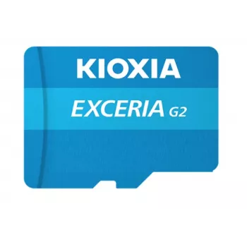 Cartão de memória MicroSDHC Kioxia EXCERIA G2 128 GB UHS-III U3 V30 A1, leitura 100 MB/s, escrita 50 MB/s, azul