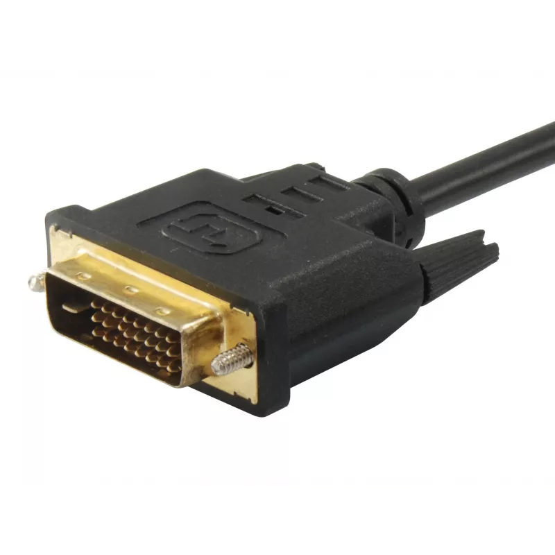 Equip cabo HDMI para DVI-D Single Link, 2m, 2 m, HDMI, DVI-D, macho, macho, dourado