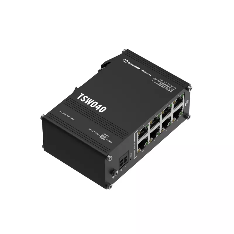 Switch não gerido Teltonika NETWORKS TSW040 8 portas PoE+