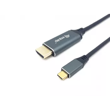 Equip Cabo USB-C para HDMI, M/M, 3,0 m, 4K/60Hz, 3 m, USB Type-C, HDMI Type A (Standard), macho, macho, reto