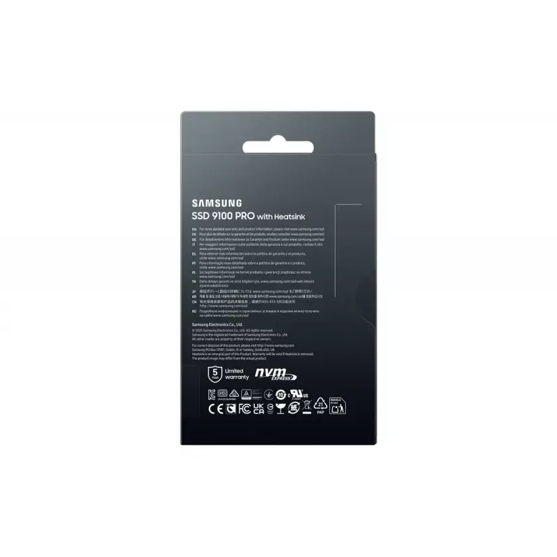 SSD Samsung 9100 PRO Heatsink PCIe® 5.0 NVMe™ M.2 - 1 TB