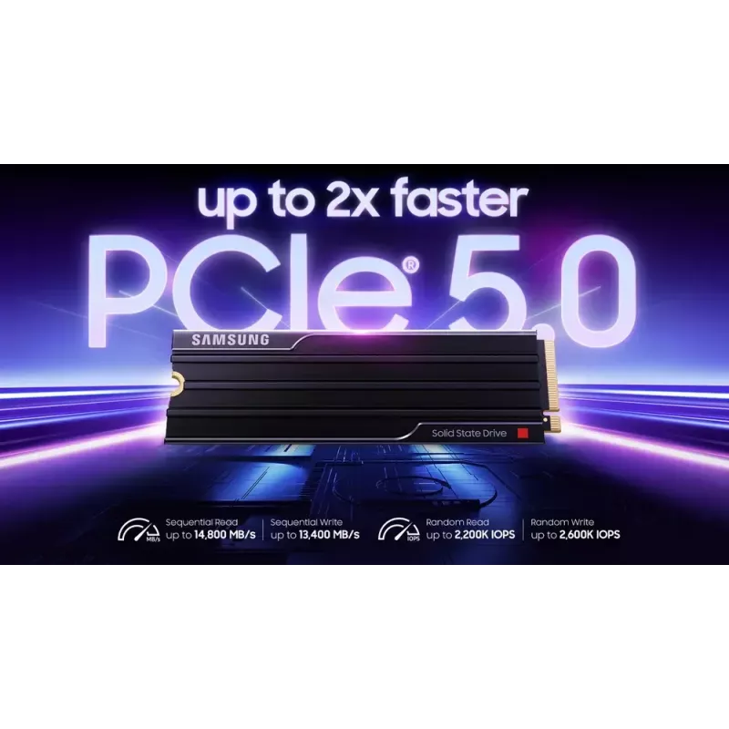 SSD Samsung 9100 PRO Heatsink PCIe® 5.0 NVMe™ M.2 - 1 TB
