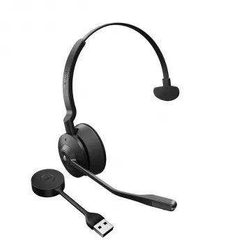 Jabra Engage 55 - USB-A MS Mono, EMEA/APAC, sem fios, escritório/callcenter, 57 g, headset, preto, titânio
