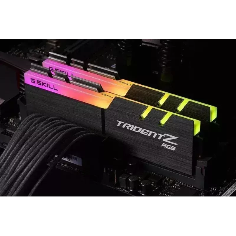 DIMM 16 GB DDR4-3000 (2x 8 GB) Dual-Kit, memória RAM preta, F4-3000C16D-16GTZR, Trident Z RGB, INTEL XMP