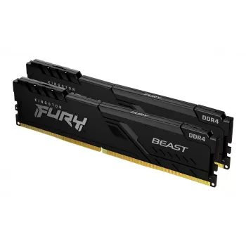 Kingston Technology FURY Beast 64GB 3200MT/s DDR4 CL16 DIMM (kit de 2) preto