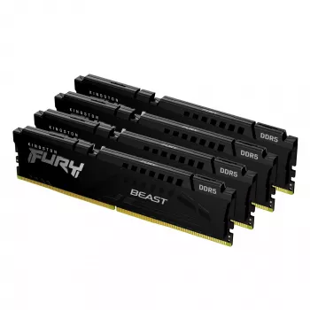 Kingston Technology FURY Beast 128GB 5600MT/s DDR5 CL40 DIMM (kit de 4) preto XMP