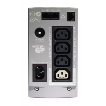 APC Back-UPS, 350VA/210W, torre, 230V, 4 tomadas IEC C13, bateria substituível pelo utilizador