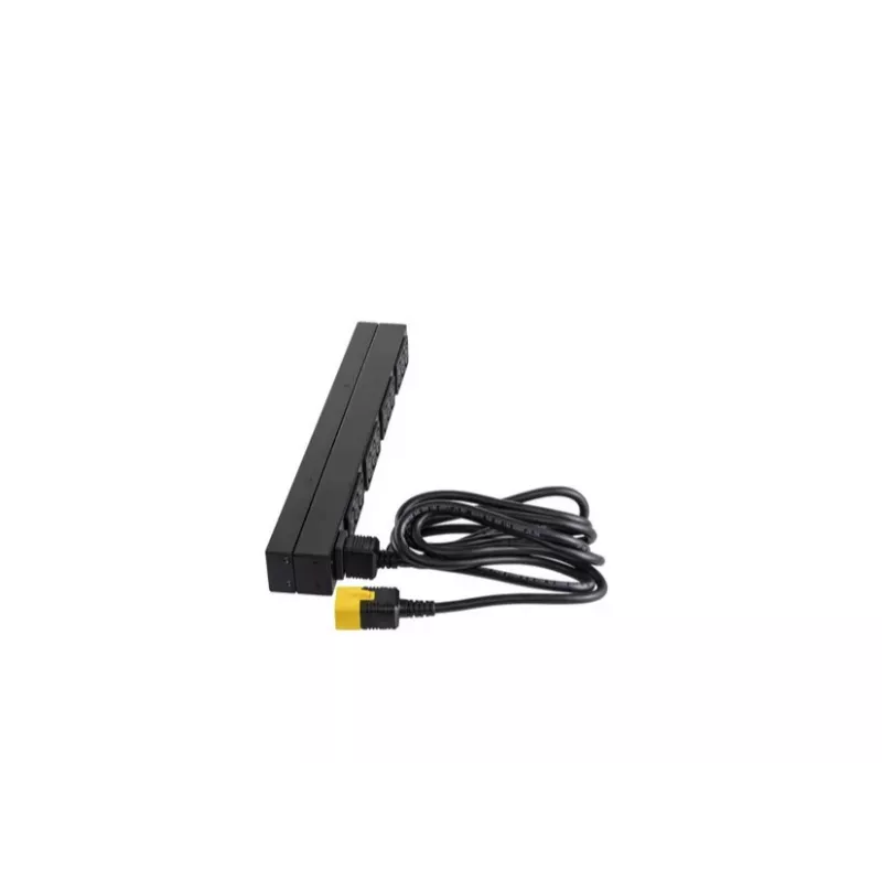APC AP9565 Basic PDU para rack, 1U, monofásica, 16 A, 208/230 V, 3680 W, 12 tomadas C13, entrada C20, cabo de 2,5 m, preta