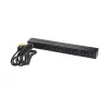 APC AP9565 Basic PDU para rack, 1U, monofásica, 16 A, 208/230 V, 3680 W, 12 tomadas C13, entrada C20, cabo de 2,5 m, preta