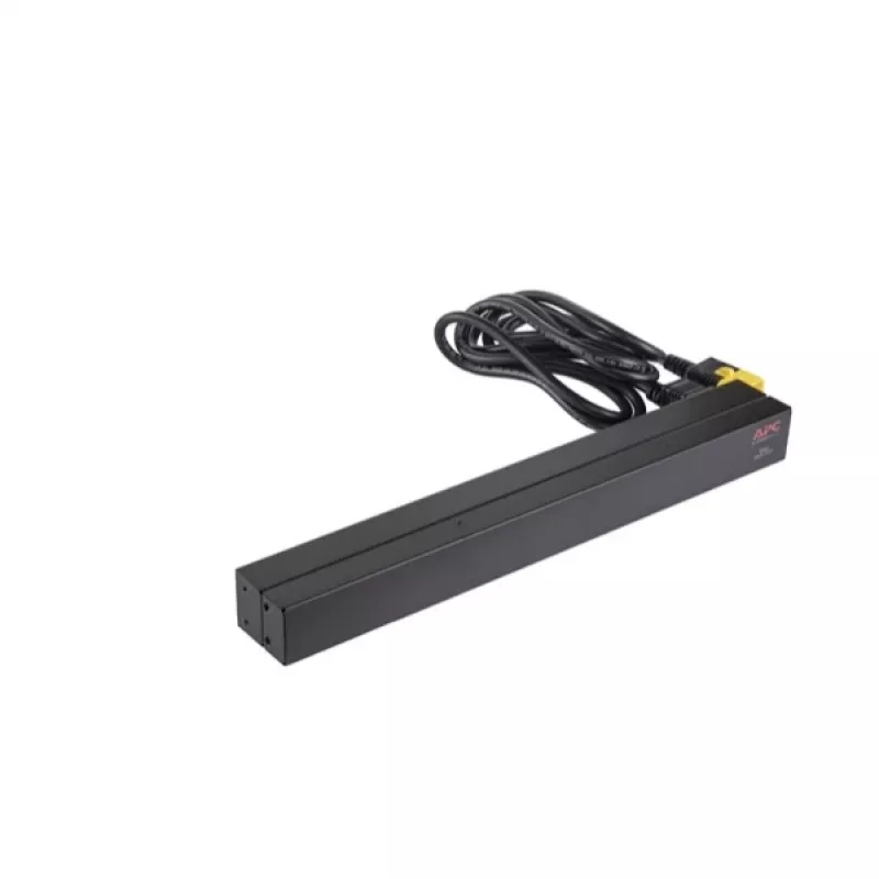 APC AP9565 Basic PDU para rack, 1U, monofásica, 16 A, 208/230 V, 3680 W, 12 tomadas C13, entrada C20, cabo de 2,5 m, preta