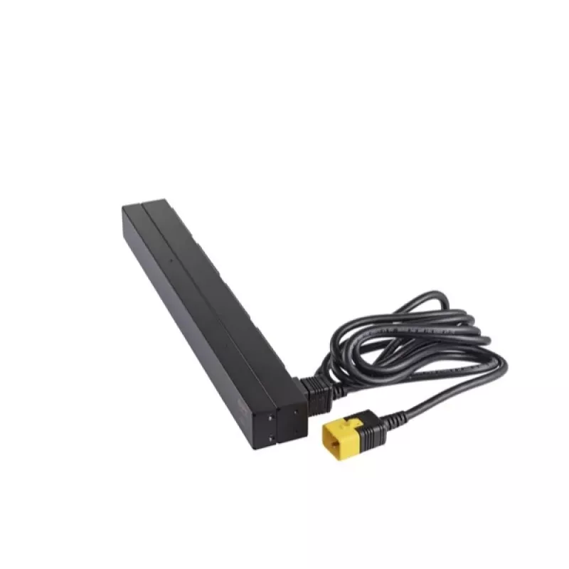APC AP9565 Basic PDU para rack, 1U, monofásica, 16 A, 208/230 V, 3680 W, 12 tomadas C13, entrada C20, cabo de 2,5 m, preta