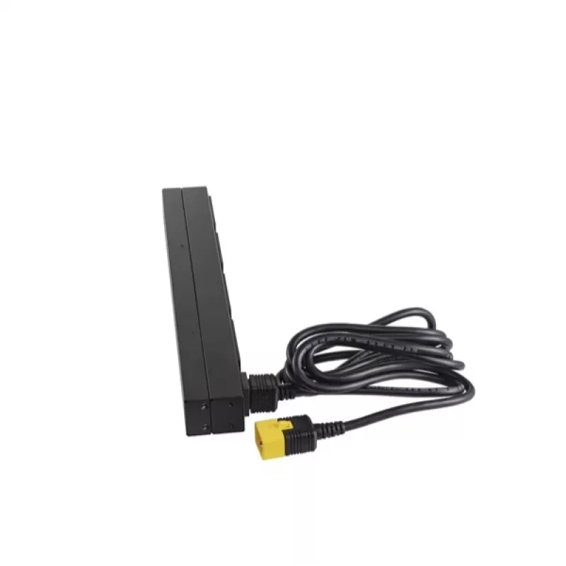 APC AP9565 Basic PDU para rack, 1U, monofásica, 16 A, 208/230 V, 3680 W, 12 tomadas C13, entrada C20, cabo de 2,5 m, preta