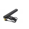 APC AP9565 Basic PDU para rack, 1U, monofásica, 16 A, 208/230 V, 3680 W, 12 tomadas C13, entrada C20, cabo de 2,5 m, preta