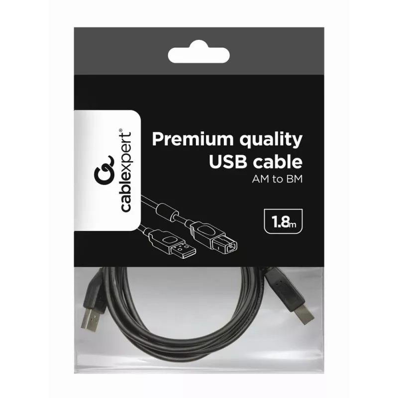 Cabo GEMBIRD de qualidade premium USB ficha A macho para ficha B macho – 2 m