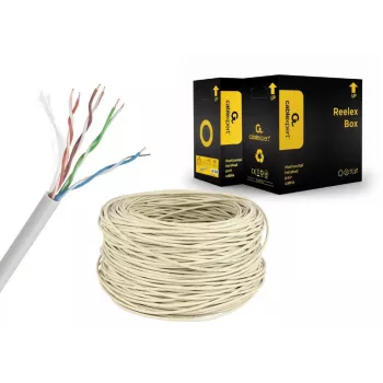 Cabo de rede GEMBIRD – Cat 5e – UTP – 304 m – cinzento