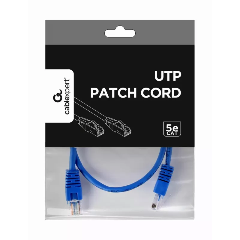 Cabo de patch GEMBIRD - Cat 5e - UTP - 50 cm - azul