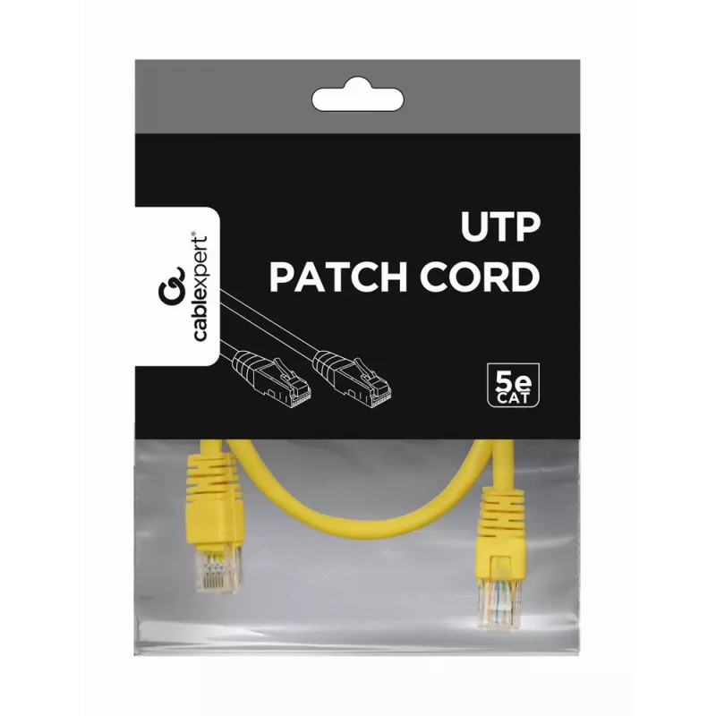 Cabo de rede Gembird PP12-0.5M/Y RJ-45 Cat5e 0,5 m amarelo